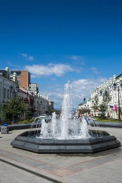 Picturesque Admiral Fokin Street, Vladivostok, Russia, Eurasia