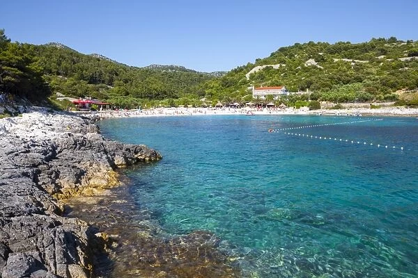 Picturesque beach near Hvar Town, Hvar, Dalmatia, Croatia, Europe