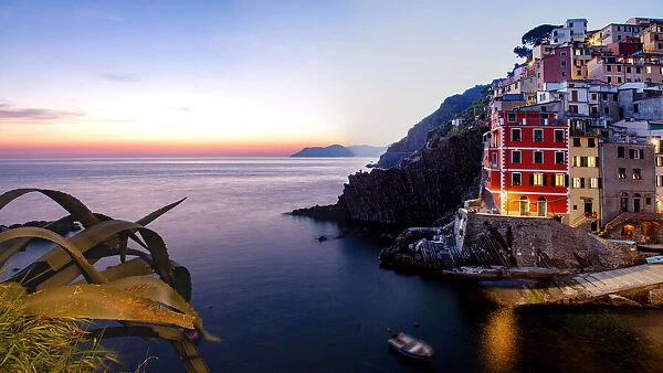 Picturesque village of Riomaggiore in Cinque Terre, UNESCO World Heritage Site