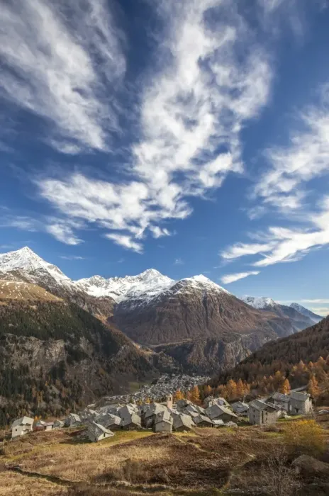 Framed Print : The picturesque villages of Starleggia and San Sisto in the Spluga Valley, Valchiavenna, Lombardy, Italy, Europe