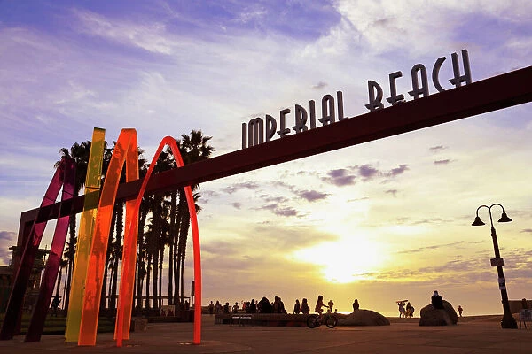 Pier entrance, Imperial Beach, San Diego, California, United States of America, North
