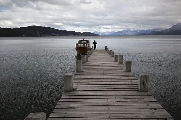 Pier on Lake Nahuel Huapi, Villa La Angostura, Nahuel Huapi National Park, The Lake District