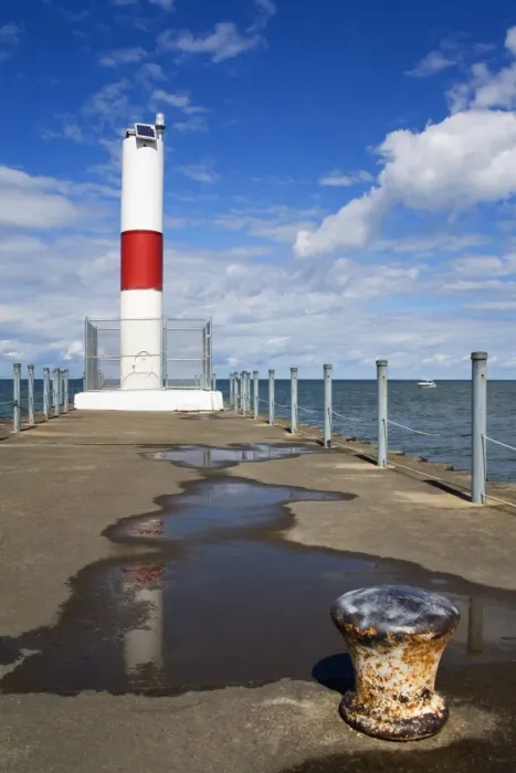 Framed Print : Pier Lighthouse, Rochester, New York State, United States of America, North America Framed Print : Pier Lighthouse, Rochester, New York State, United States of America, North America