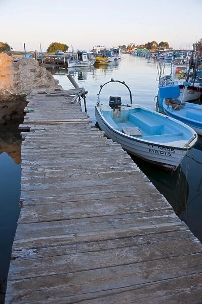 Pier in the natural harbour near Agia Napa, Cyprus, Mediterranean, Europe