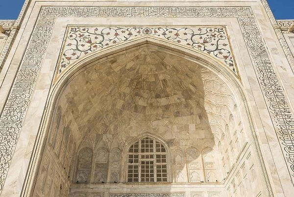 Pietra dura jali inlay, Taj Mahal, UNESCO World Heritage Site, Agra, Uttar Pradesh
