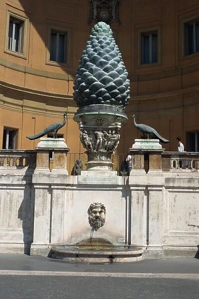 The Pigna statue and fountain in the Vatican Museum in the Vatican