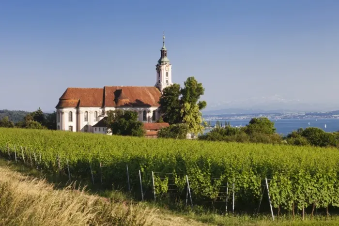 Framed Print : Pilgrimage church of Birnau Abbey and vineyards, Unteruhldingen, Lake Constance (Bodensee), Baden Wurttemberg, Germany, Europe Framed Print : Pilgrimage church of Birnau Abbey and vineyards, Unteruhldingen, Lake Constance (Bodensee), Baden Wurttemberg, Germany, Europe