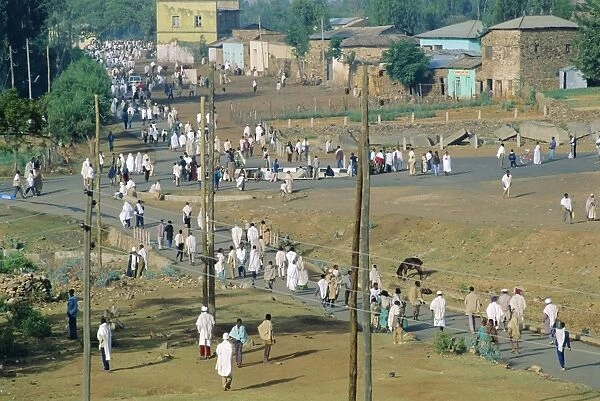Pilgrims at the Easter Festival, Village of Axoum, Abyssinian region of Tigre