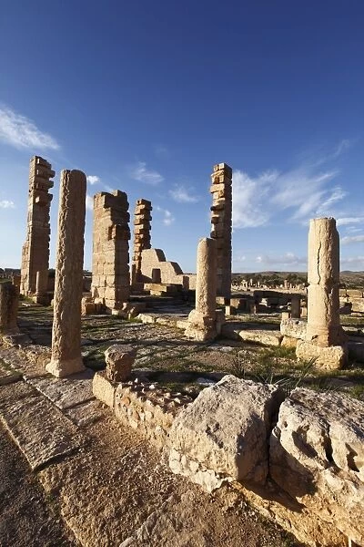 Pillars of the Church of St. Servus at the Roman ruins of Sbeitla, Tunisia