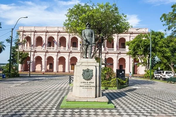 The pink Cabildo, Museum of the National Congress in Asuncion, Paraguay, South America