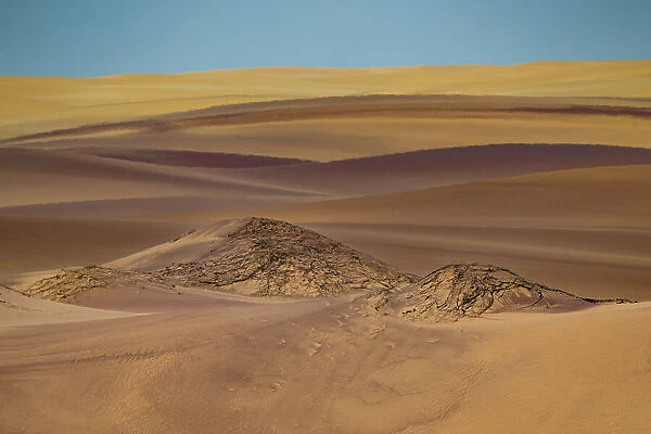 Pink sand dunes, Namibe (Namib) desert, Iona National Park, Namibe, Angola, Africa