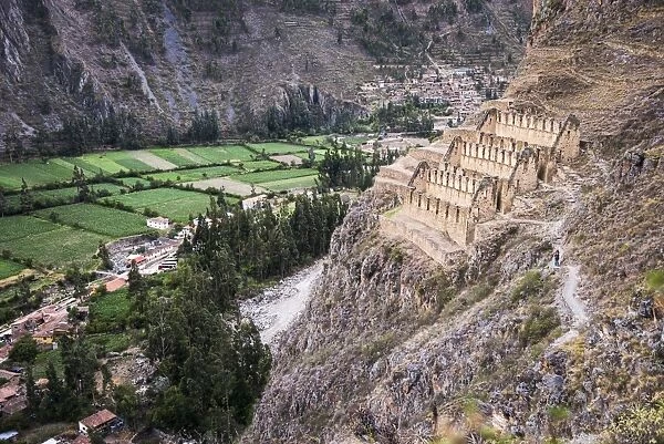 Pinkullyuna Inca Storehouses above Ollantaytambo, Sacred Valley of the Incas (Urubamba Valley)
