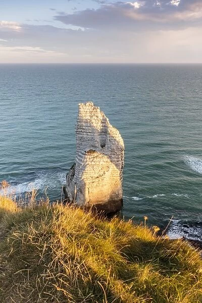 Pinnacle in the ocean, Etretat, Normandy, France, Europe