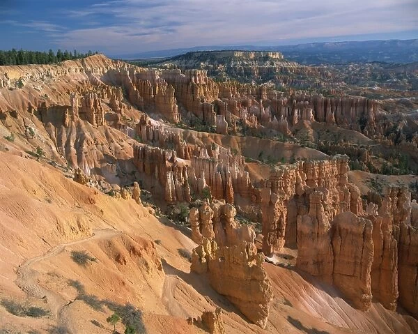 Pinnacles and rock formations caused by erosion