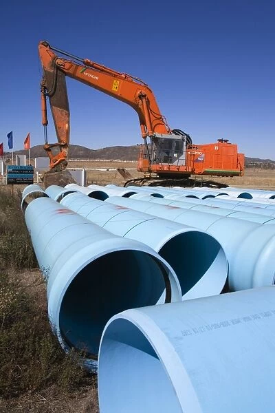 Pipe laying, Temecula Valley, Southern California, United States of America