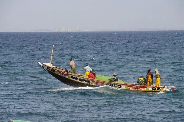 Pirogue or fishing boat, Goree Island, near Dakar, Senegal, West Africa, Africa