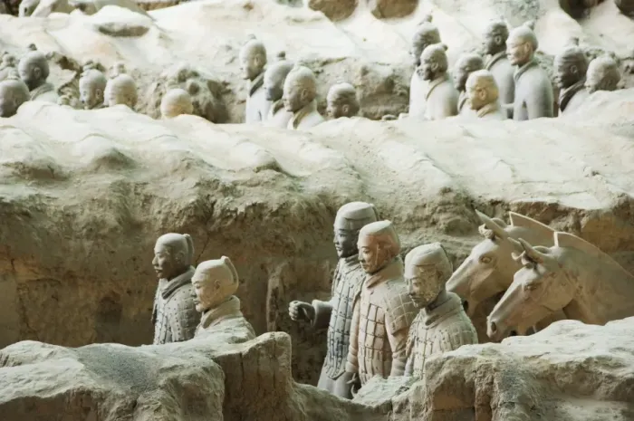 Framed Print : Pit 1, Mausoleum of the first Qin Emperor housed in The Museum of the Terracotta Warriors opened in 1979 near Xian City, Shaanxi Province Framed Print : Pit 1, Mausoleum of the first Qin Emperor housed in The Museum of the Terracotta Warriors opened in 1979 near Xian City, Shaanxi Province