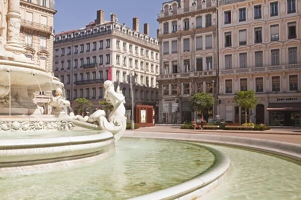Place des Jacobins in the city of Lyon, Rhone, Rhone-Alpes, France, Europe