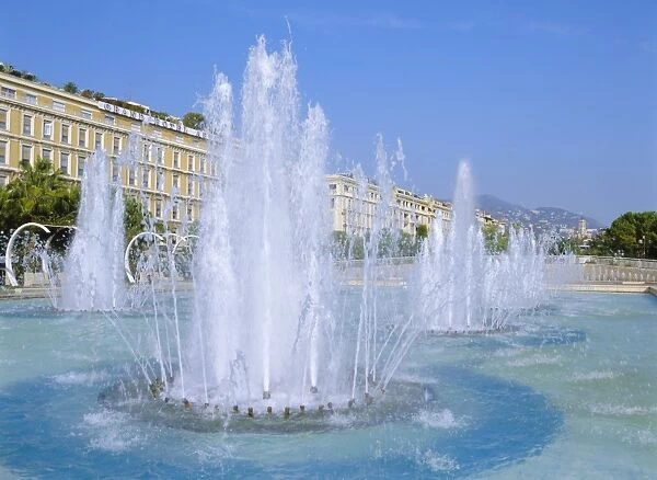Place and Espace Massena Fountains, Nice, Cote d Azur, French Riviera