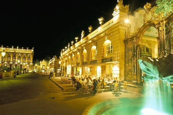 Place Stanislas at night, Nancy, Meurthe-et-Moselle, Lorraine, France, Europe