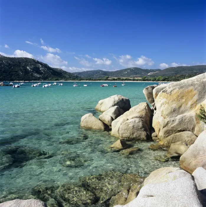 Framed Print : Plage de Santa Giulia, South East Corsica, Corsica, France, Mediterranean, Europe Framed Print : Plage de Santa Giulia, South East Corsica, Corsica, France, Mediterranean, Europe