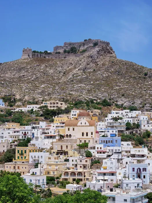 Framed Print : Platanos and Medieval Castle of Pandeli, Agia Marina, Leros Island, Dodecanese, Greek Islands, Greece, Europe Framed Print : Platanos and Medieval Castle of Pandeli, Agia Marina, Leros Island, Dodecanese, Greek Islands, Greece, Europe