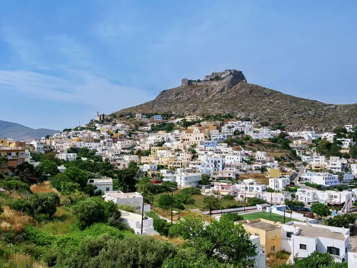 Framed Print : Platanos and Medieval Castle of Pandeli, Agia Marina, Leros Island, Dodecanese, Greek Islands, Greece, Europe Framed Print : Platanos and Medieval Castle of Pandeli, Agia Marina, Leros Island, Dodecanese, Greek Islands, Greece, Europe