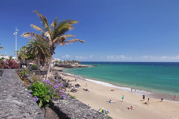 Playa Grande Beach, Puerto del Carmen, Lanzarote, Canary Islands, Spain, Atlantic, Europe