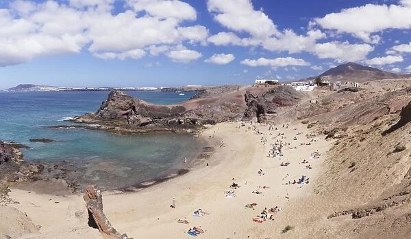 Playa Papagayo beach, near Playa Blanca, Lanzarote, Canary Islands, Spain, Atlantic