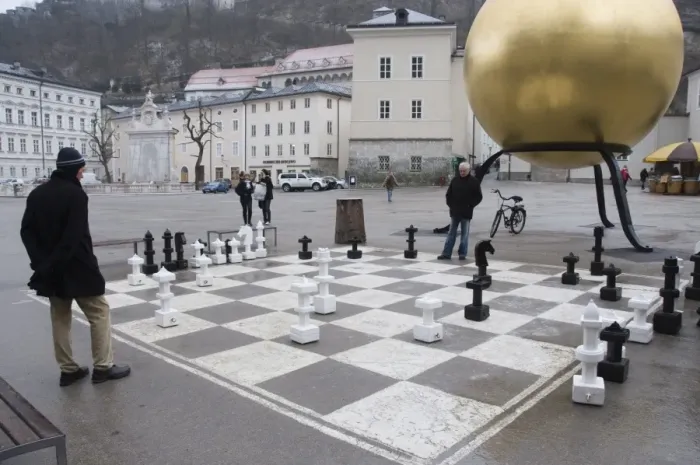 Framed Print : Playing chess, Salzburg, Austria, Europe Framed Print : Playing chess, Salzburg, Austria, Europe