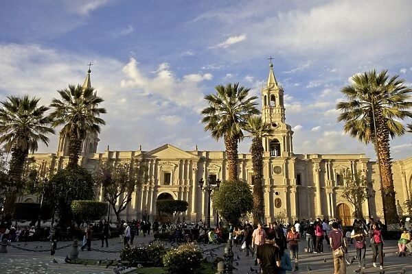 Plaza de Armas, Arequipa Cathedral in background, Arequipa, peru, peruvian, south america, south american, latin america, latin american South America