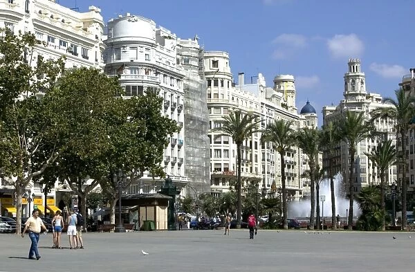 Plaza del Ayuntamiento (City Hall Square), Valencia, Spain, Europe