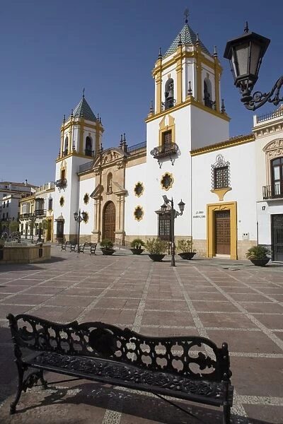 Plaza del Socorro, Ronda, one of the white villages, Malaga province, Andalucia