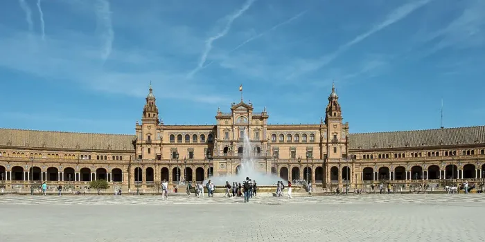 Framed Print : Detail of the Plaza de Espana, an architectural ensemble and largest building of the Ibero-American Exposition of 1929, Maria Luisa Park, Seville, Andalusia, Spain, Europe Framed Print : Detail of the Plaza de Espana, an architectural ensemble and largest building of the Ibero-American Exposition of 1929, Maria Luisa Park, Seville, Andalusia, Spain, Europe