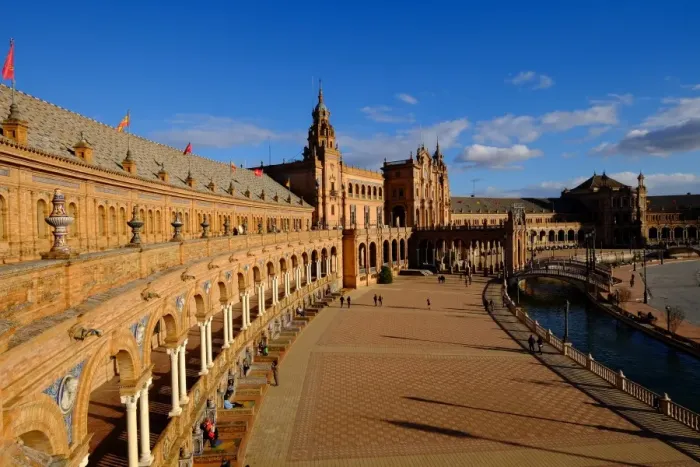 Framed Print : Plaza de Espana, built for the Ibero-American Exposition of 1929, Seville, Andalucia