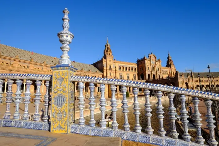 Framed Print : Plaza de Espana, built for the Ibero-American Exposition of 1929, Seville, Andalucia Framed Print : Plaza de Espana, built for the Ibero-American Exposition of 1929, Seville, Andalucia