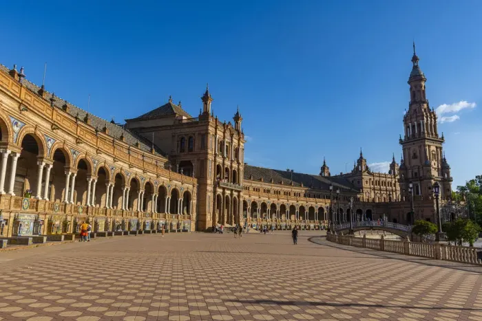 Framed Print : Plaza de Espana, Seville, Andalucia, Spain, Europe Framed Print : Plaza de Espana, Seville, Andalucia, Spain, Europe