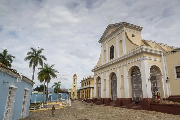 Plaza Mayor with the Iglesia Parroquial de la Santisima Trinidad and the Museo Nacional de la Lucha