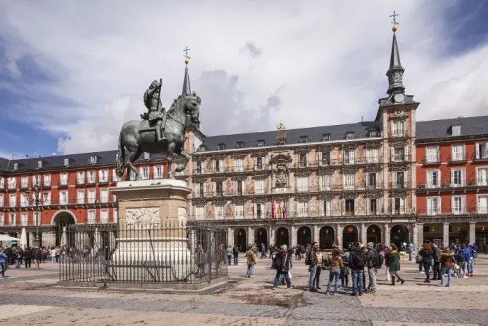 Framed Print : Plaza Mayor in Madrid, Spain, Europe Framed Print : Plaza Mayor in Madrid, Spain, Europe