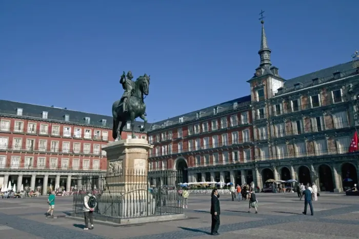 Framed Print : Plaza Mayor, Madrid, Spain, Europe Framed Print : Plaza Mayor, Madrid, Spain, Europe