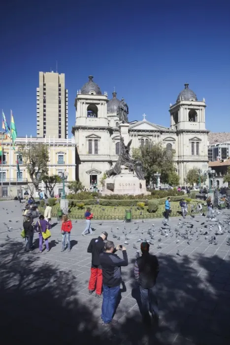Framed Print : Plaza Pedro Murillo, La Paz, Bolivia, South America