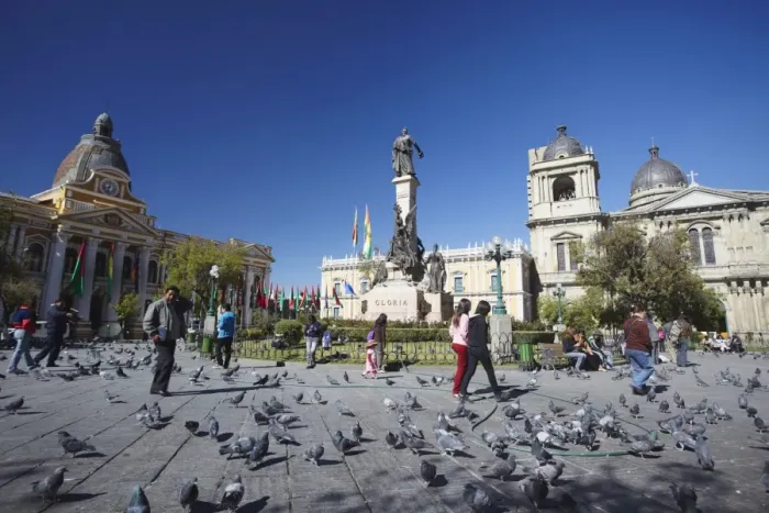 Framed Print : Plaza Pedro Murillo, La Paz, Bolivia, South America