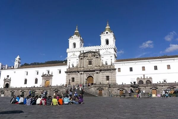 Plaza San Francisco, Quito, UNESCO World Heritage Site, Ecuador, South America
