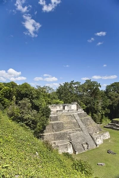 Plaza A Temple, Mayan ruins, Caracol, Belize, Central America