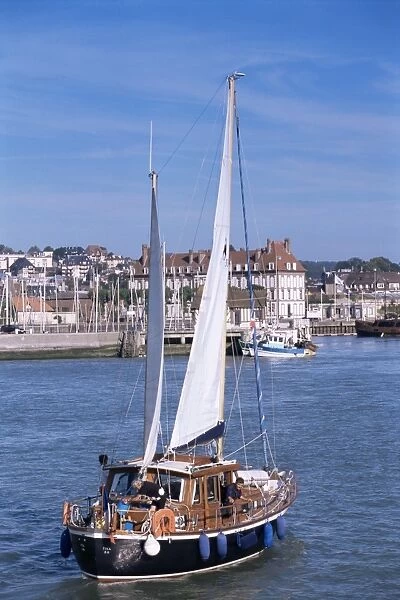 Pleasure boat, Trouville, Basse Normandie (Normandy), France, Europe