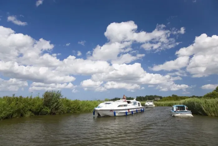 Framed Print : Pleasure boats on the River Ant, Norfolk Broads, How Hill, near Ludham Framed Print : Pleasure boats on the River Ant, Norfolk Broads, How Hill, near Ludham