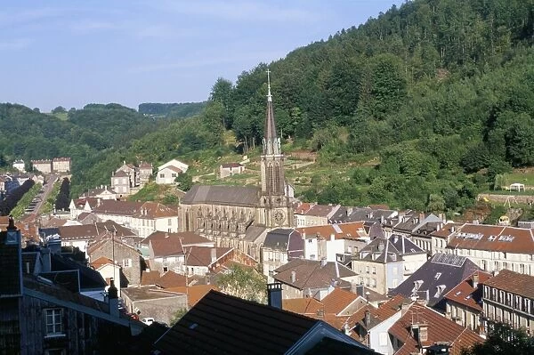 Plombieres-les-Bains, a spa town, Vosges, Lorraine, France, Europe