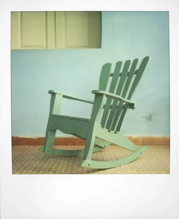 Framed Print : Polaroid of green chair on porch of traditional house, Vinales, Cuba, West Indies Framed Print : Polaroid of green chair on porch of traditional house, Vinales, Cuba, West Indies