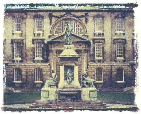 Polaroid Image Transfer of Founders Statue, Kings College, Cambridge