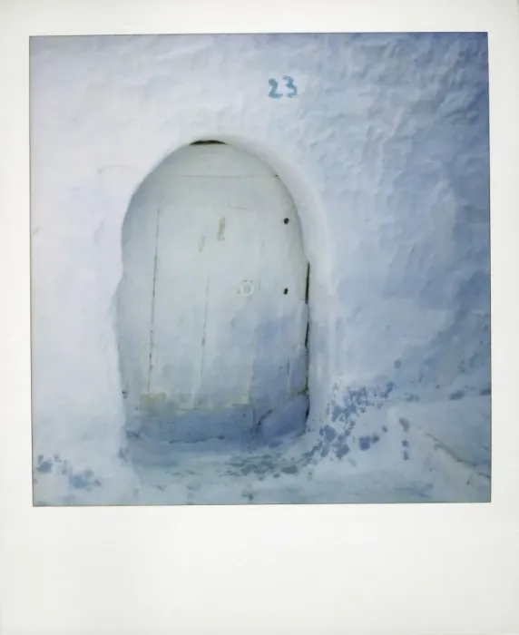 Framed Print : Polaroid of old door and whitewashed wall Framed Print : Polaroid of old door and whitewashed wall